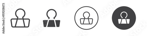 Paper clip icon Vector logo outline