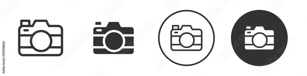 Photo camera icon Vector logo outline Photo camera icon Vector logo outline