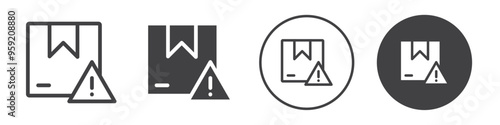 Product defect label icon Vector logo outline