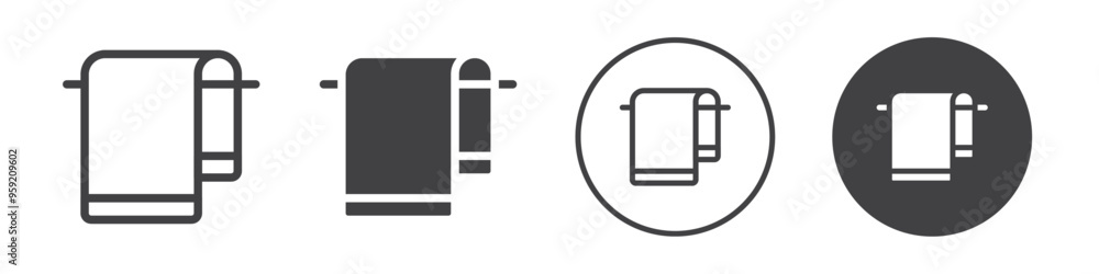 Towel icon Vector logo outline Towel icon Vector logo outline