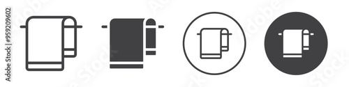 Towel icon Vector logo outline