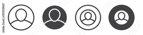 User account avatar icon Vector logo outline