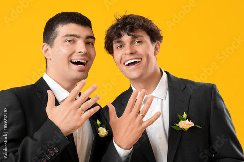 Married gay couple on yello...