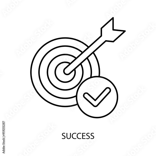 Canvas Print success concept line icon