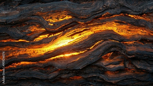 Wallpaper Mural   A high-resolution photo of a wooden block with sunlight emanating from the top center Torontodigital.ca
