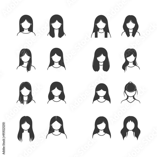 Sixteen Black and White Female Hairstyle Icons