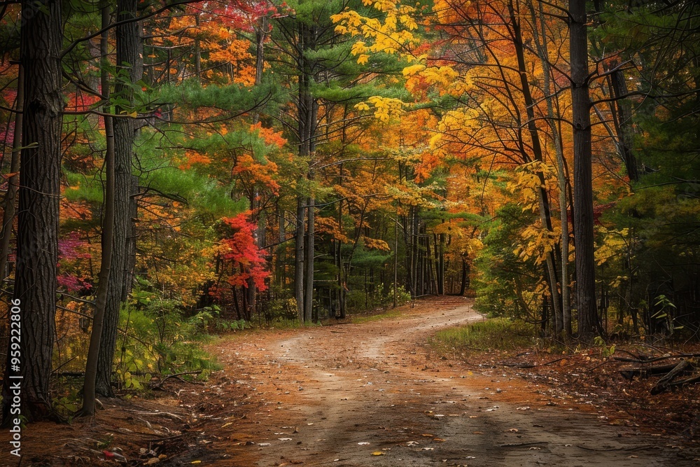 a forest with lots of trees and leaves peaceful woodland alive with the colors of autumn a forest with lots of trees and leaves peaceful woodland alive with the colors of autumn
