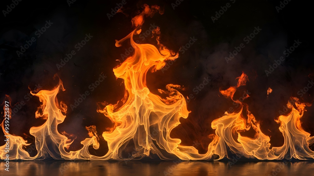 Fototapeta premium fire in the fireplace