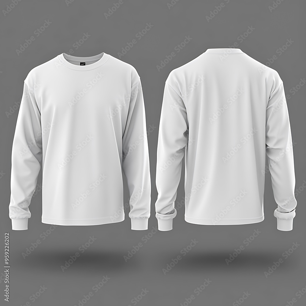 white long sleeves t-shirt mockup white long sleeves t-shirt mockup