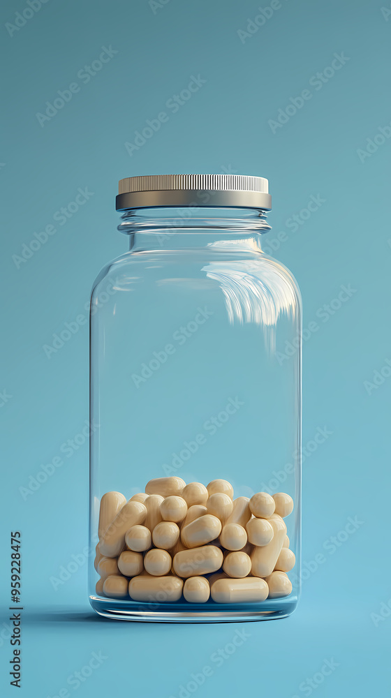 Medical display of medicines and bottles Medical display of medicines and bottles
