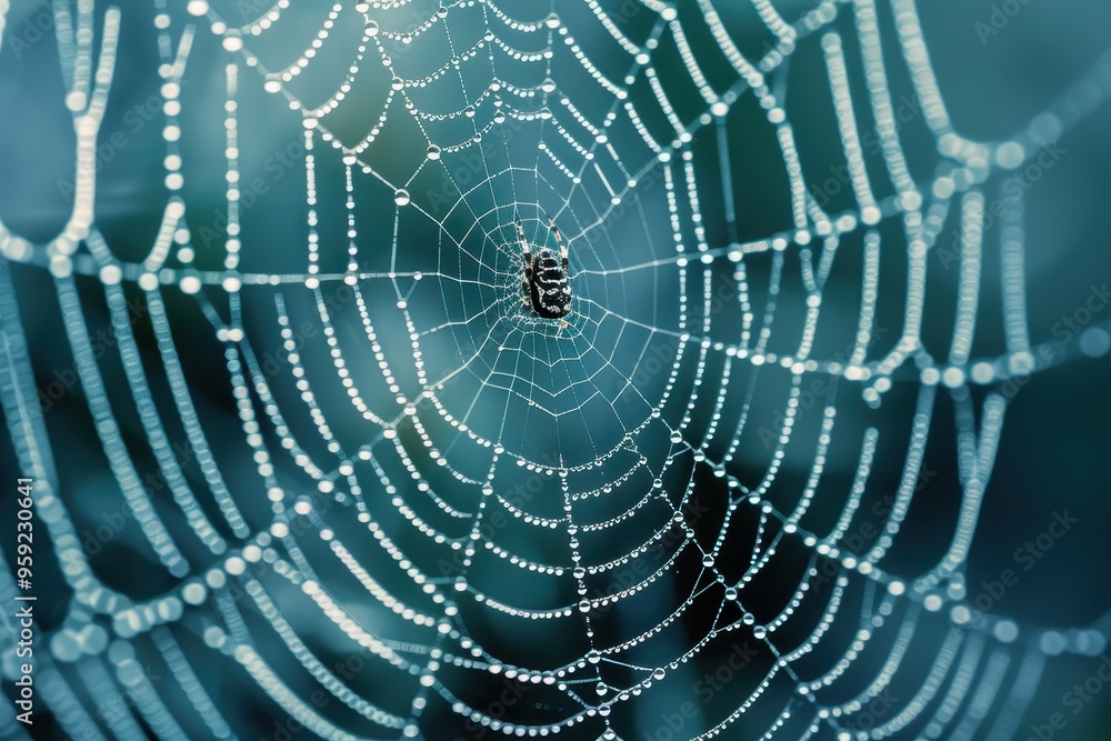 a spider web with water droplets on it intricate details of a spider's web a spider web with water droplets on it intricate details of a spider's web