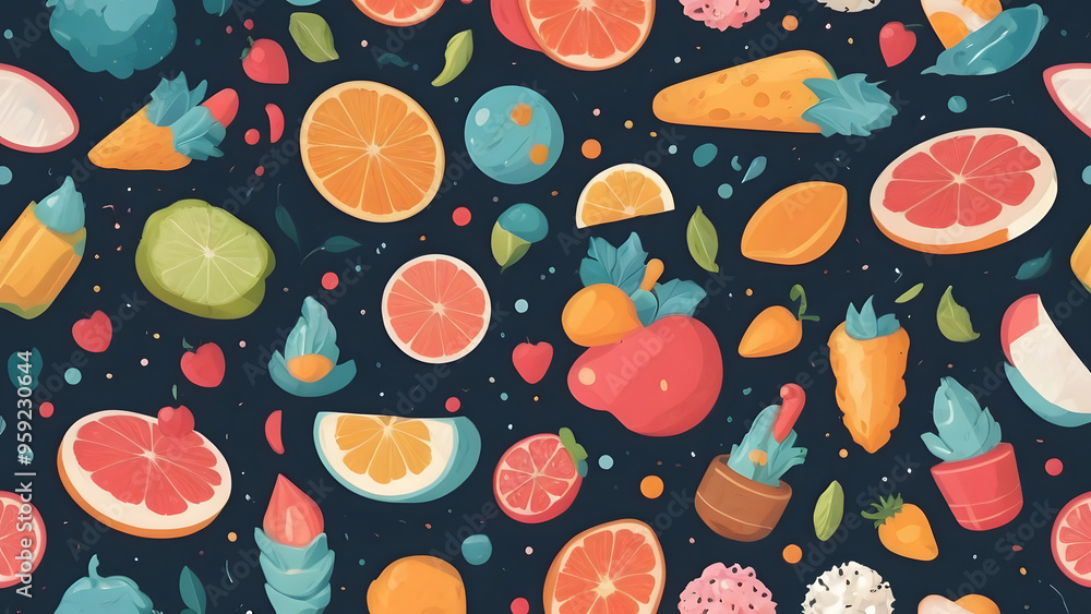 a series of pop and cute abstract patterns generative ai a series of pop and cute abstract patterns generative ai