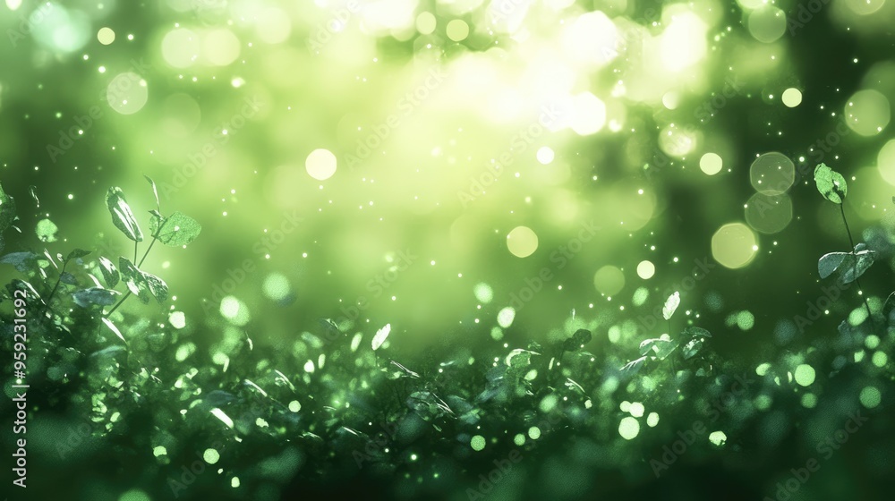 Fototapeta premium Soft green bokeh background