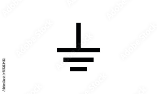Earth ground symbol in electricity.