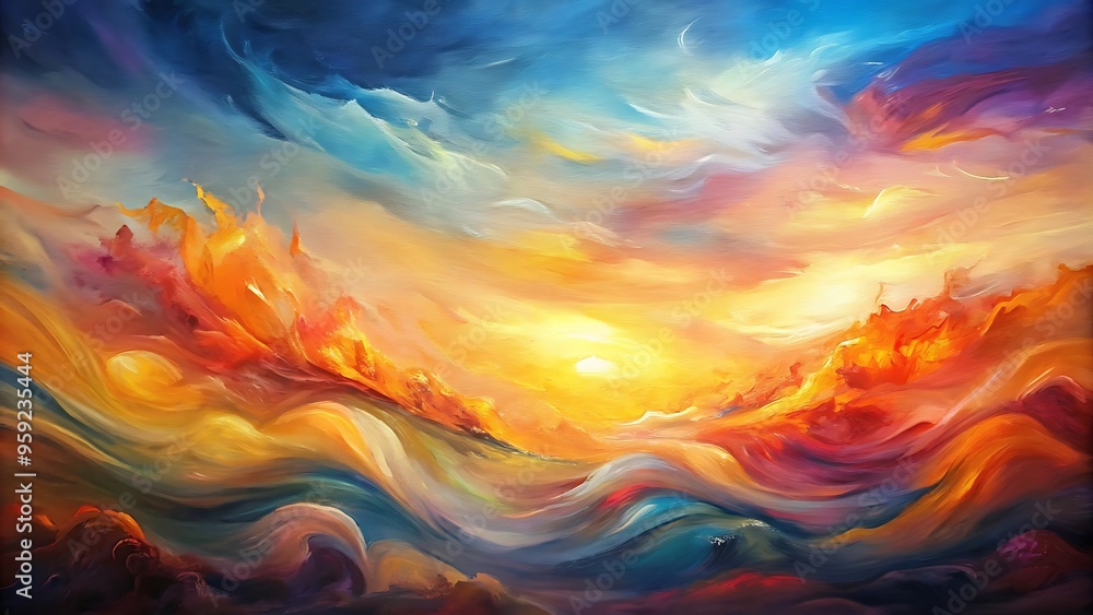 Colorful oil abstract background and texture, Mixtures of oil paint. Trendy hand painting canvas.