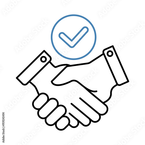 agreement concept line icon. Simple element illustration. agreement concept outline symbol design.