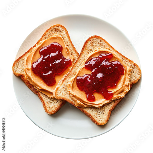 Delicious Plate Toast with ...