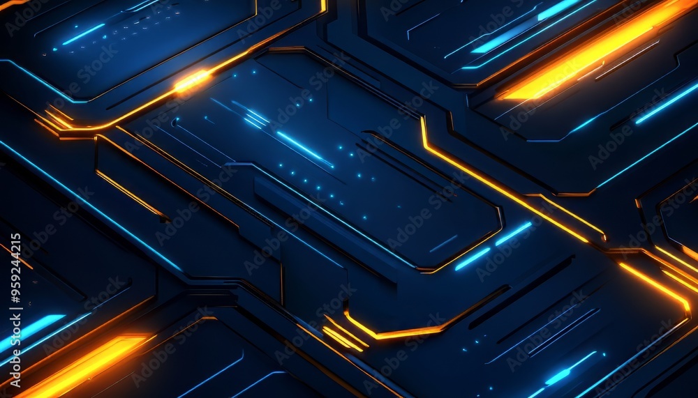 Abstract Futuristic Technology Background with Glowing Lines Abstract Futuristic Technology Background with Glowing Lines