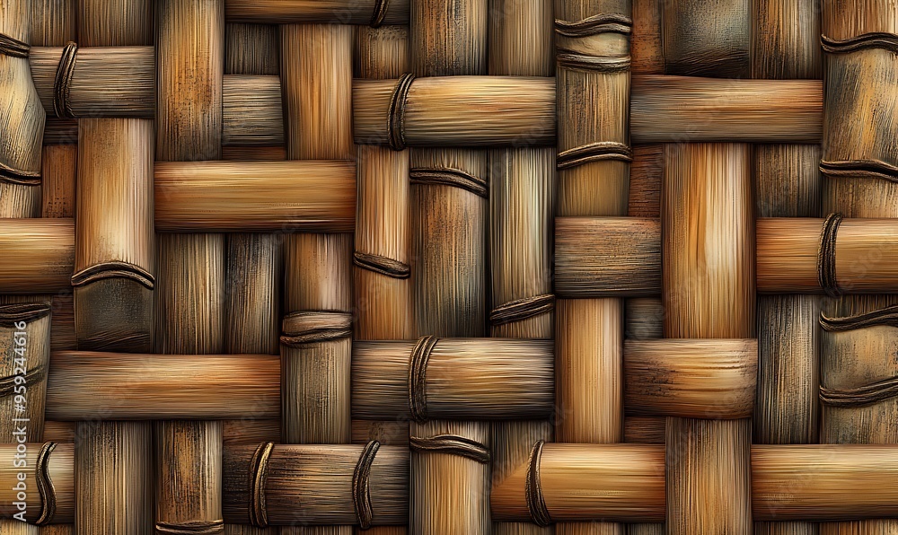 Interwoven Bamboo Pattern Interwoven Bamboo Pattern