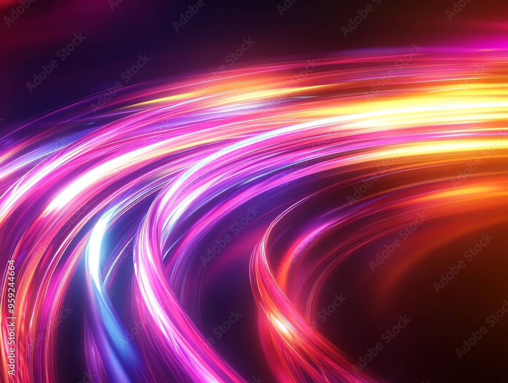 Fototapeta premium Abstract glowing swirl pattern.
