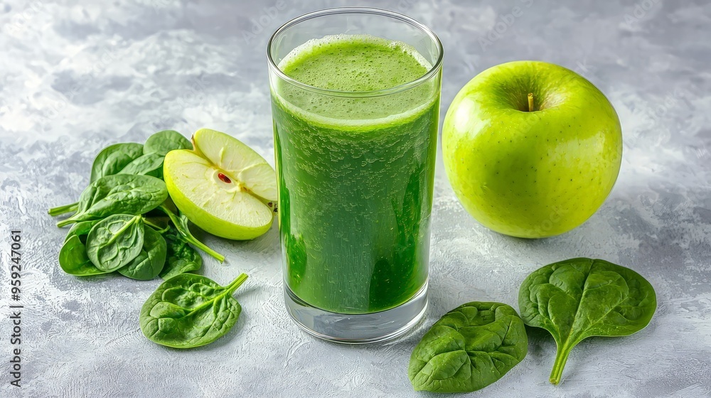 Green Smoothie with Apple and Spinach Green Smoothie with Apple and Spinach