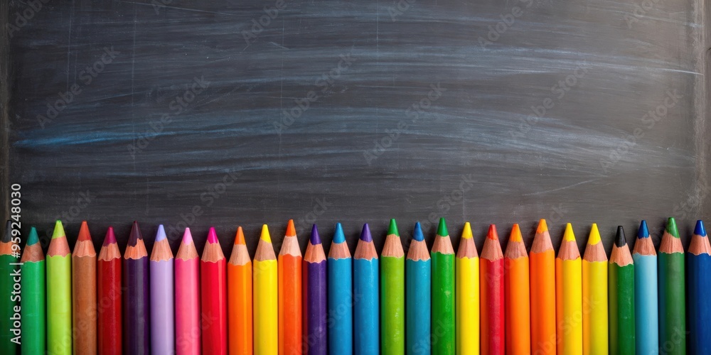 Colorful crayons drawing on blackboard Back to school theme, crayons, colorful, blackboard, drawing, school supplies Colorful crayons drawing on blackboard Back to school theme, crayons, colorful, blackboard, drawing, school supplies