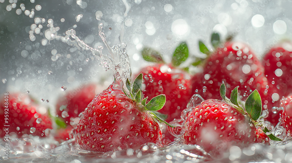 background, fresh strawberries with water water sprash, super soft focus, dreamy, y2k, magazine advertizement photograph background, fresh strawberries with water water sprash, super soft focus, dreamy, y2k, magazine advertizement photograph