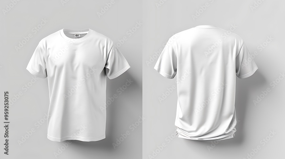 Naklejka premium white tshirt front and back mockup
