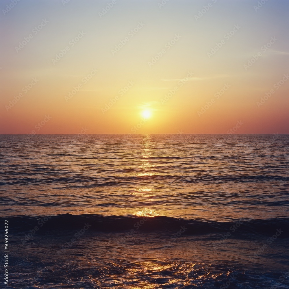 1. Sunrise over a calm ocean, symbolizing new beginnings and fresh starts 1. Sunrise over a calm ocean, symbolizing new beginnings and fresh starts