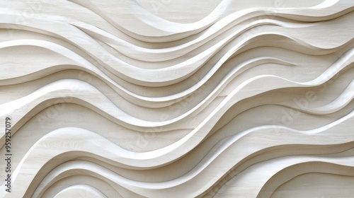 This elegant abstract background, made of highquality plywood, features beautiful white wave patterns. Its perfect for enhancing vintage interiors and adding a chic touch to any space