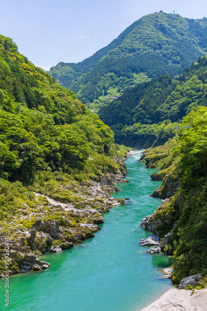 日本の風景・夏 徳島県三好市 大歩危峡 日本の風景・夏 徳島県三好市 大歩危峡