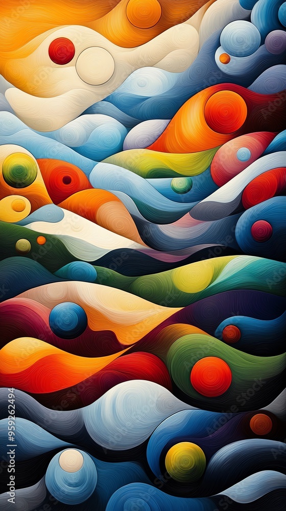 Abstract Colorful Swirling Landscape. Abstract Colorful Swirling Landscape.