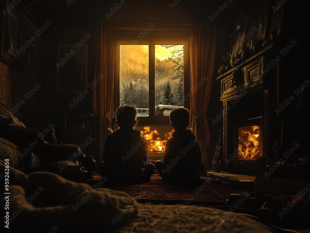 Cozy Family Moments by the Fireplace Warmth, Love, and Togetherness in a Home Filled with Security and Protection Cozy Family Moments by the Fireplace Warmth, Love, and Togetherness in a Home Filled with Security and Protection