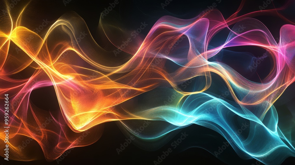 Immerse yourself in the captivating experience of vibrant light trails that are presented in a modern abstract design, brilliantly showcasing highspeed movement along with dynamic patterns Immerse yourself in the captivating experience of vibrant light trails that are presented in a modern abstract design, brilliantly showcasing highspeed movement along with dynamic patterns