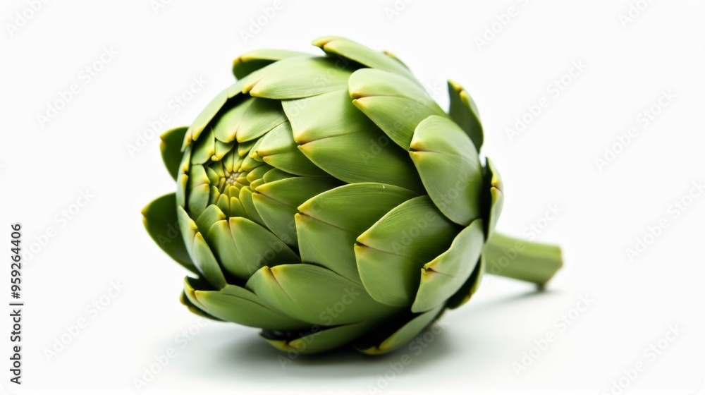 Fototapeta premium A green vegetable with a pointed tip