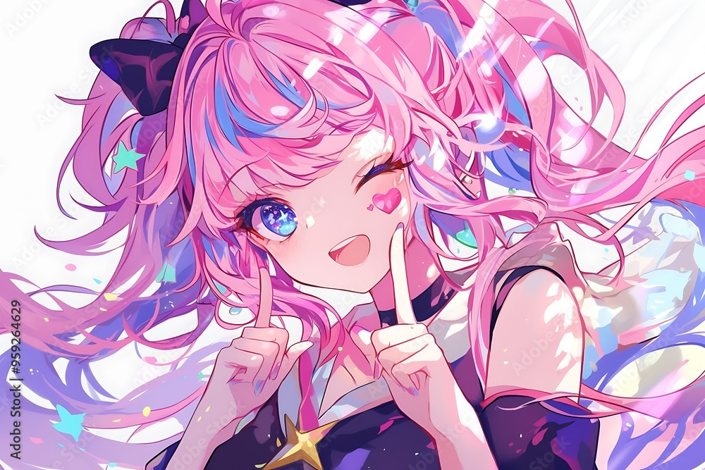 Fototapeta premium cute anime girl