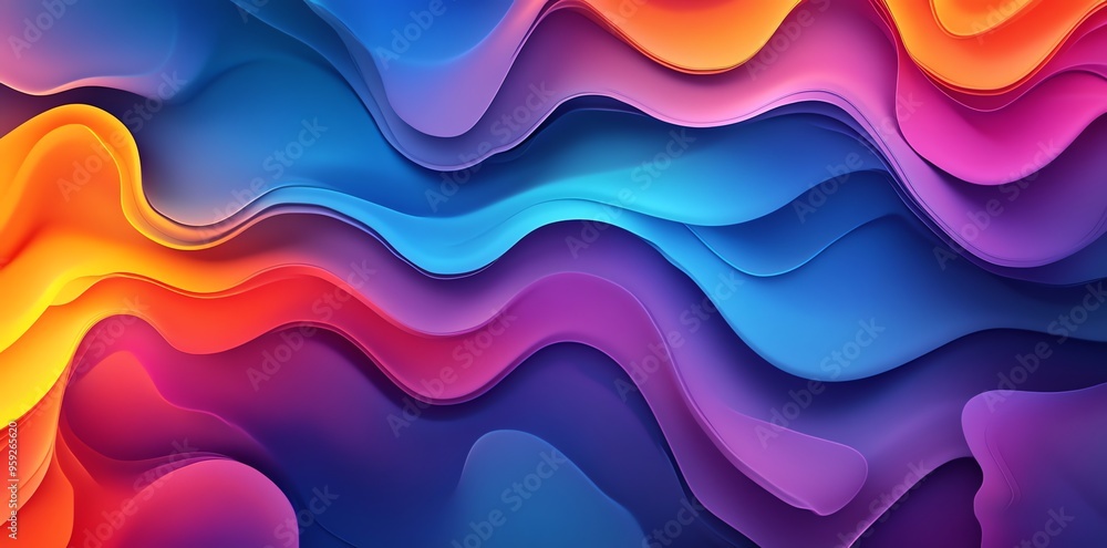 Abstract Colorful Wavy Background. Abstract Colorful Wavy Background.