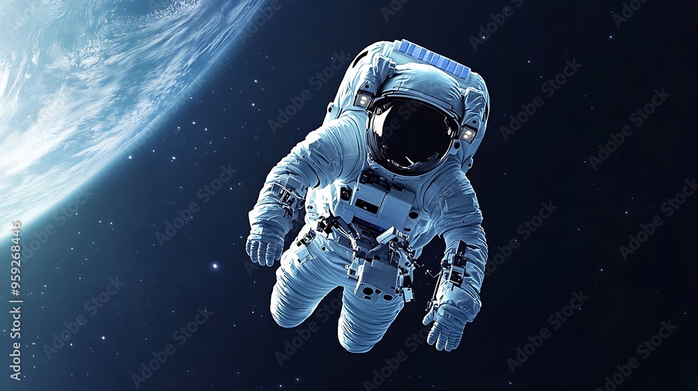 floating astronaut with space background floating astronaut with space background