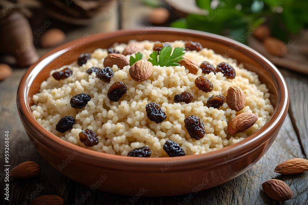 Couscous with Almonds and Raisins Couscous with Almonds and Raisins