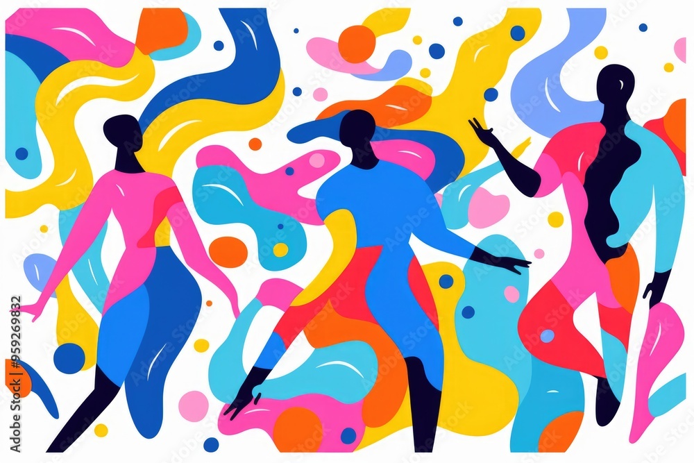 Abstraction illustration in concept of lifestyle Abstraction illustration in concept of lifestyle