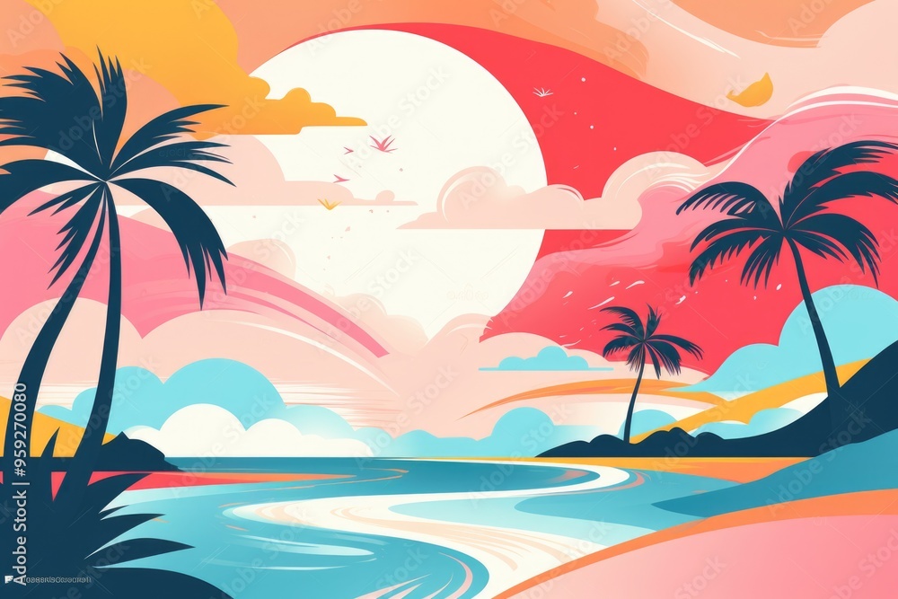 Abstraction illustration in concept of lifestyle Abstraction illustration in concept of lifestyle