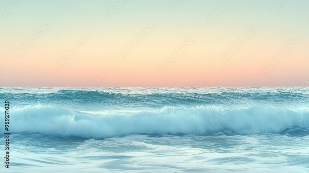 Harmonious waves with a gradient sky backdrop, soft colors, rhythmic flow, tranquil sky Harmonious waves with a gradient sky backdrop, soft colors, rhythmic flow, tranquil sky