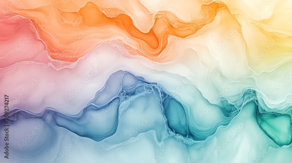 Abstract fluid art background with colorful swirls. Abstract fluid art background with colorful swirls.
