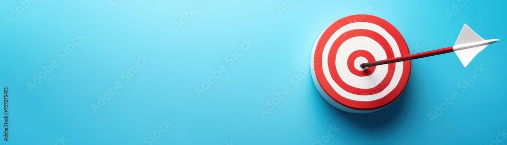 A crisp image of a bullseye target with an arrow, symbolizing success and achieving goals on a vibrant blue background. A crisp image of a bullseye target with an arrow, symbolizing success and achieving goals on a vibrant blue background.