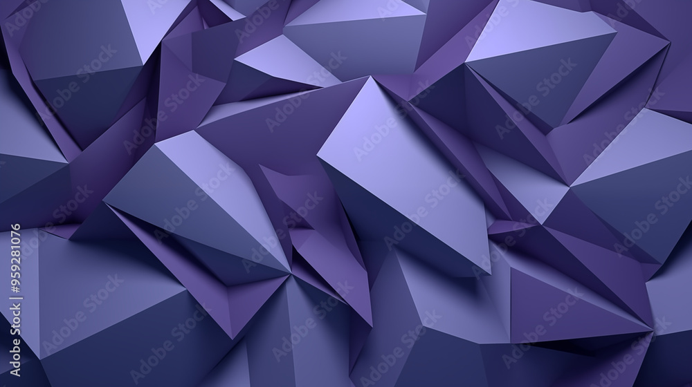 Fototapeta premium Purple Faceted Polygonal Abstract Art