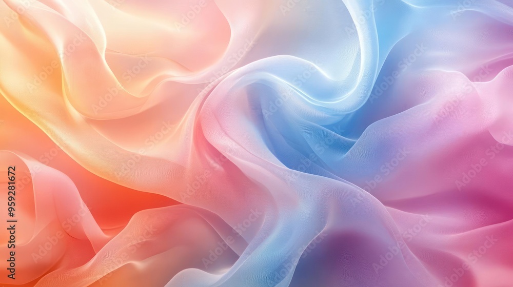 Obraz premium Colorful abstract design with flowing petals.