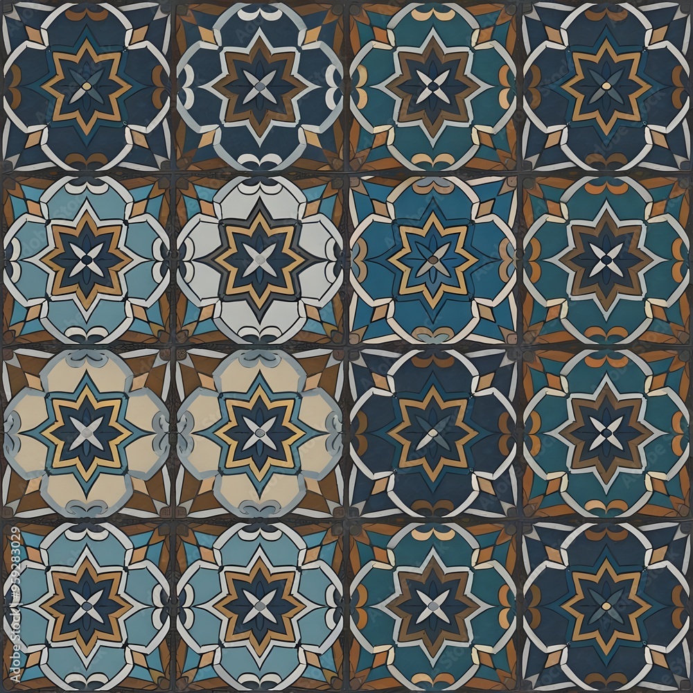 pattern with mosaic pattern with mosaic