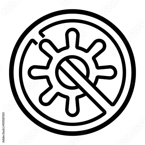 porthole Line Icon