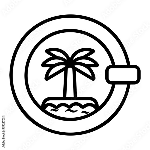 porthole Line Icon