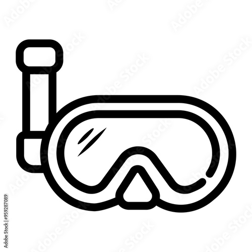 snorkel Line Icon